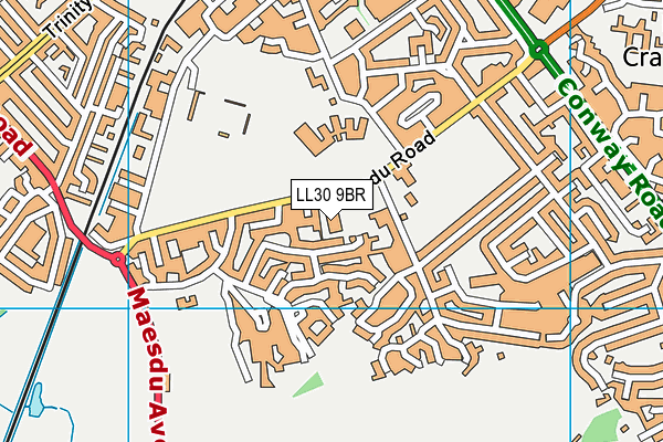 LL30 9BR map - OS VectorMap District (Ordnance Survey)