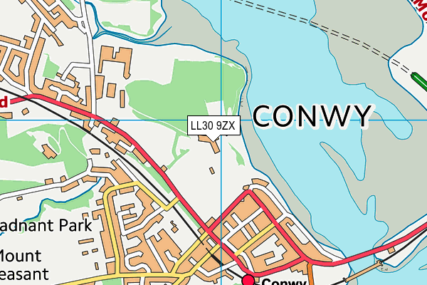 LL30 9ZX map - OS VectorMap District (Ordnance Survey)