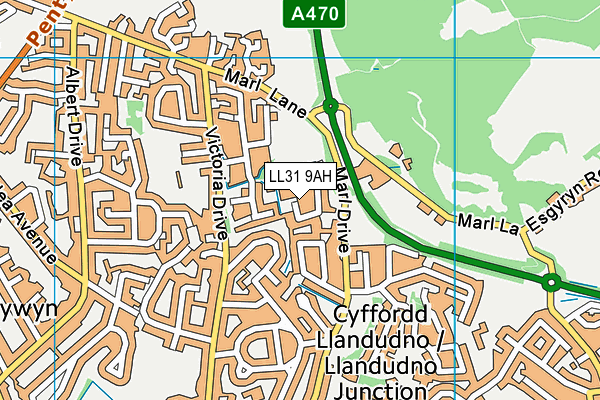 LL31 9AH map - OS VectorMap District (Ordnance Survey)