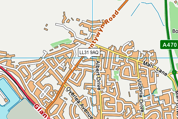 LL31 9AQ map - OS VectorMap District (Ordnance Survey)