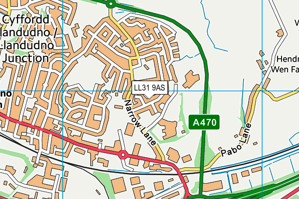 LL31 9AS map - OS VectorMap District (Ordnance Survey)