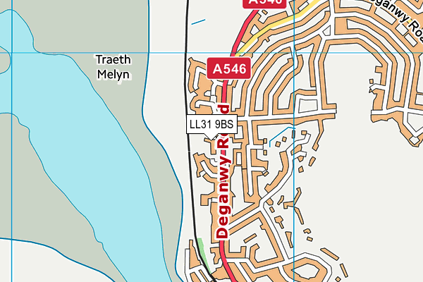LL31 9BS map - OS VectorMap District (Ordnance Survey)