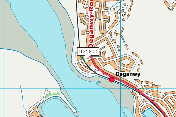 LL31 9DD map - OS VectorMap District (Ordnance Survey)