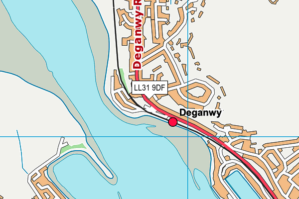 LL31 9DF map - OS VectorMap District (Ordnance Survey)