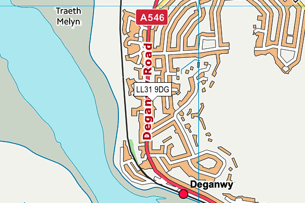LL31 9DG map - OS VectorMap District (Ordnance Survey)