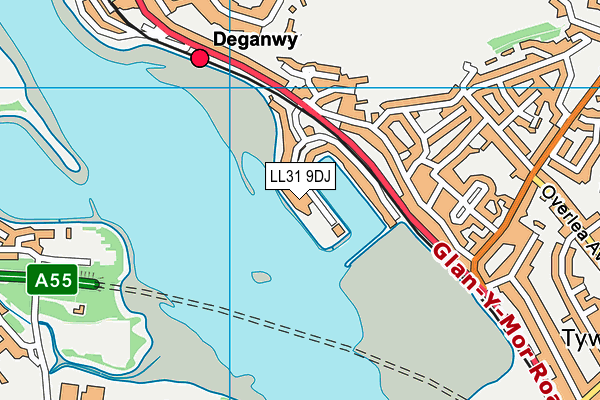 LL31 9DJ map - OS VectorMap District (Ordnance Survey)