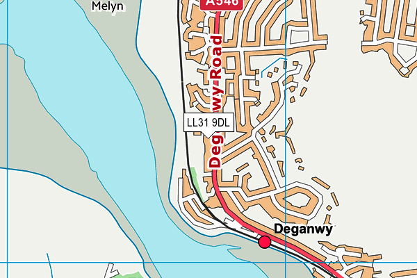 LL31 9DL map - OS VectorMap District (Ordnance Survey)