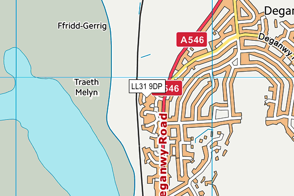 LL31 9DP map - OS VectorMap District (Ordnance Survey)