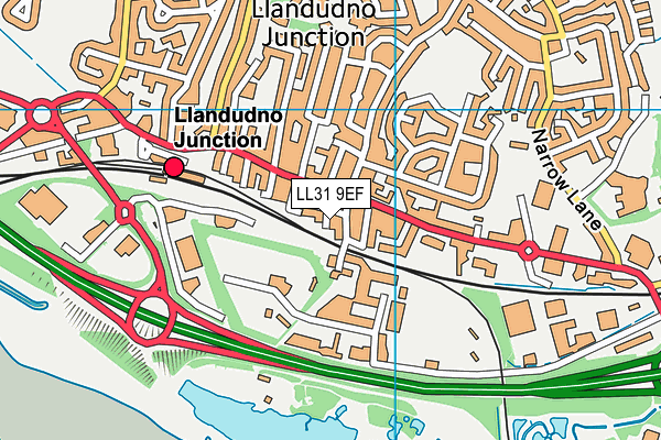 LL31 9EF map - OS VectorMap District (Ordnance Survey)