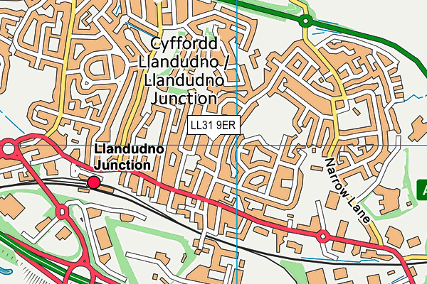 LL31 9ER map - OS VectorMap District (Ordnance Survey)