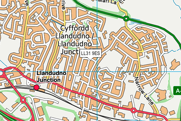 LL31 9ES map - OS VectorMap District (Ordnance Survey)