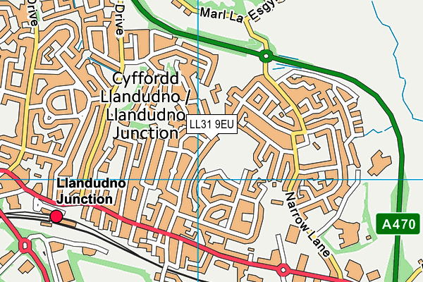 LL31 9EU map - OS VectorMap District (Ordnance Survey)