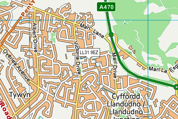 LL31 9EZ map - OS VectorMap District (Ordnance Survey)