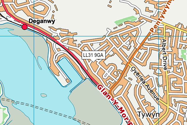 LL31 9GA map - OS VectorMap District (Ordnance Survey)