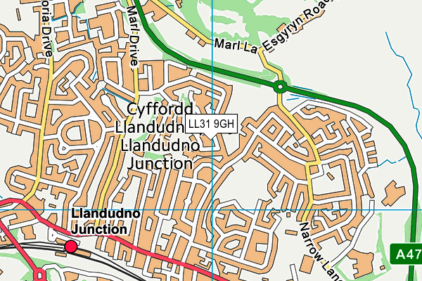 LL31 9GH map - OS VectorMap District (Ordnance Survey)