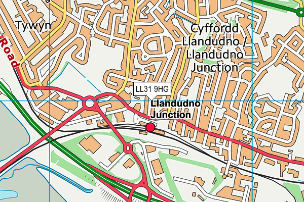 Ysgol Awel y Mynydd map (LL31 9HG) - OS VectorMap District (Ordnance Survey)