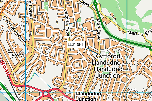 LL31 9HT map - OS VectorMap District (Ordnance Survey)