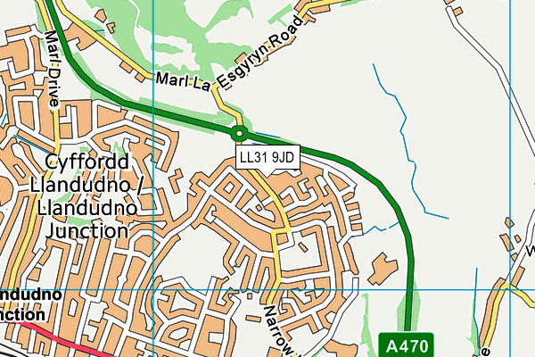 LL31 9JD map - OS VectorMap District (Ordnance Survey)