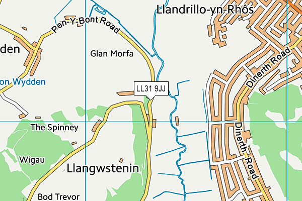 LL31 9JJ map - OS VectorMap District (Ordnance Survey)