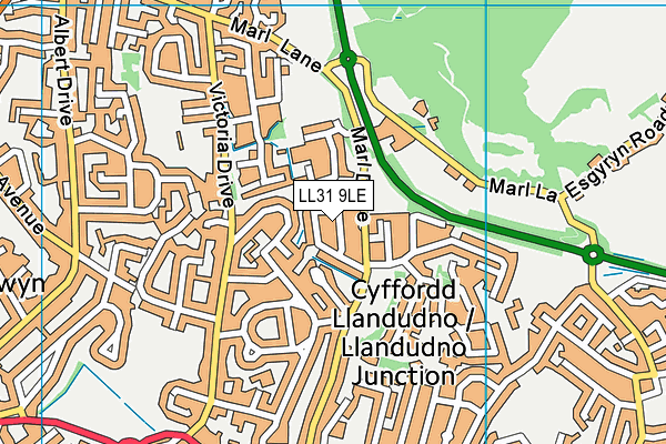 LL31 9LE map - OS VectorMap District (Ordnance Survey)