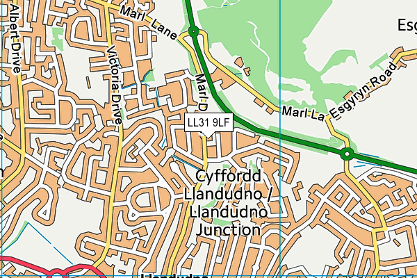 LL31 9LF map - OS VectorMap District (Ordnance Survey)