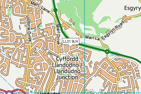 LL31 9LH map - OS VectorMap District (Ordnance Survey)