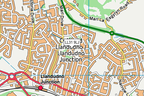 LL31 9LJ map - OS VectorMap District (Ordnance Survey)