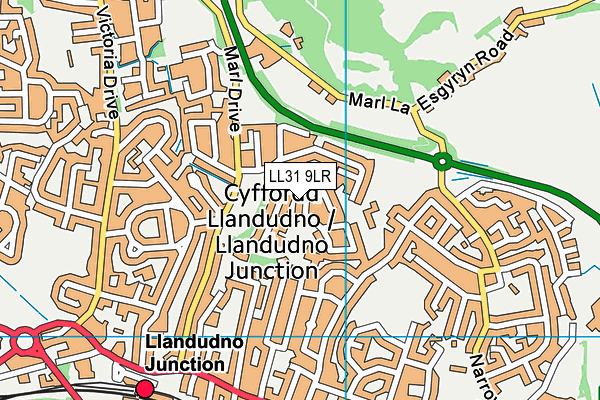 LL31 9LR map - OS VectorMap District (Ordnance Survey)