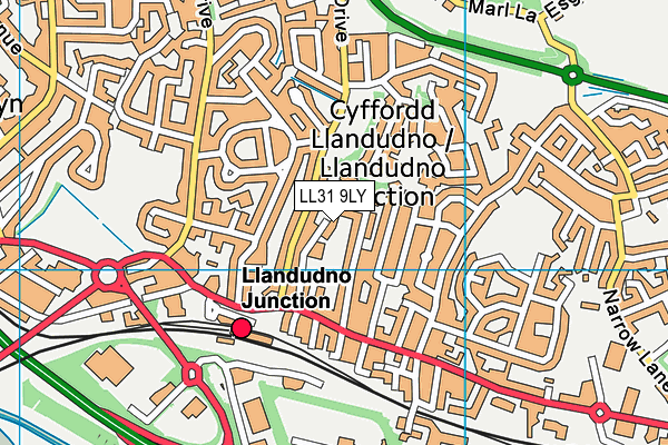 LL31 9LY map - OS VectorMap District (Ordnance Survey)