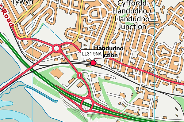 LL31 9NA map - OS VectorMap District (Ordnance Survey)