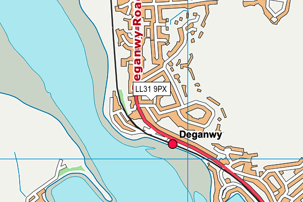 LL31 9PX map - OS VectorMap District (Ordnance Survey)