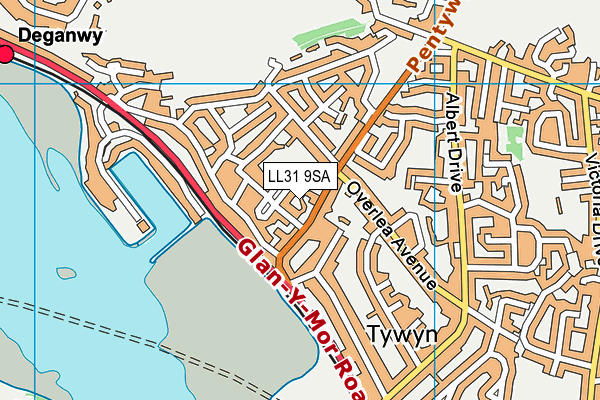 LL31 9SA map - OS VectorMap District (Ordnance Survey)