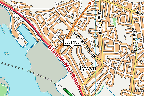 LL31 9SU map - OS VectorMap District (Ordnance Survey)
