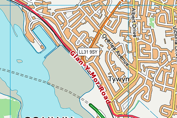 LL31 9SY map - OS VectorMap District (Ordnance Survey)