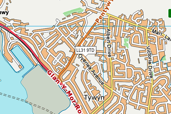 LL31 9TD map - OS VectorMap District (Ordnance Survey)