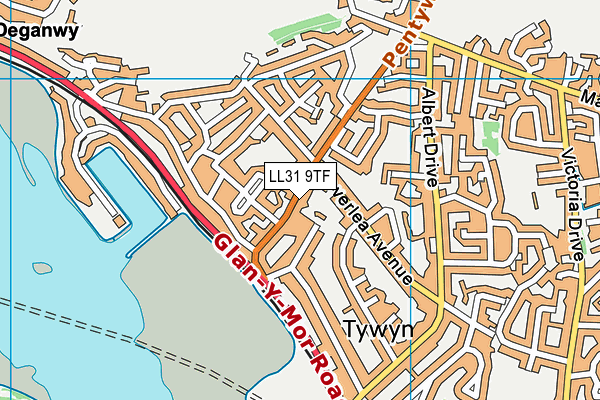 LL31 9TF map - OS VectorMap District (Ordnance Survey)
