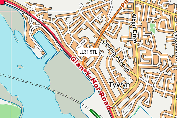 LL31 9TL map - OS VectorMap District (Ordnance Survey)