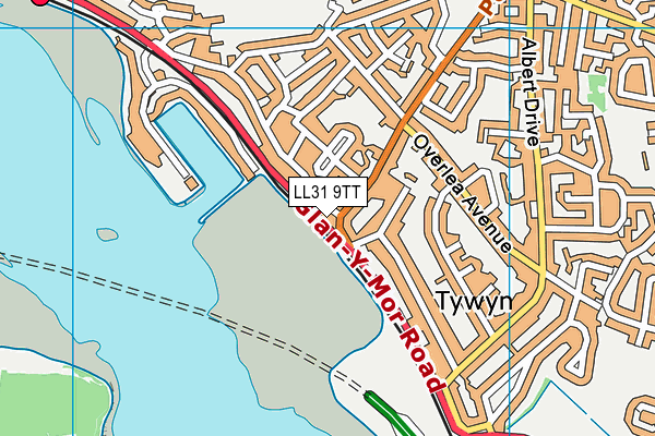 LL31 9TT map - OS VectorMap District (Ordnance Survey)