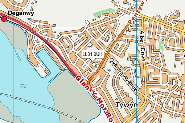 LL31 9UH map - OS VectorMap District (Ordnance Survey)