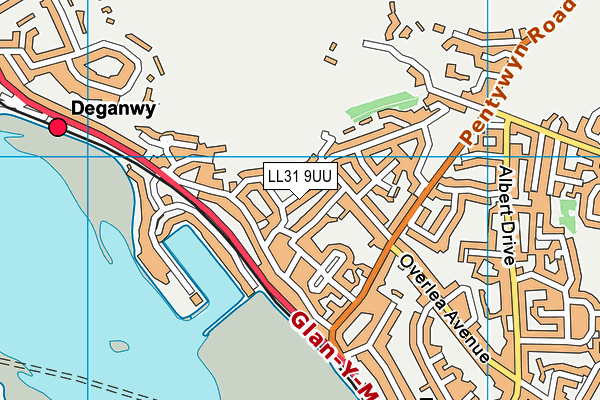 LL31 9UU map - OS VectorMap District (Ordnance Survey)