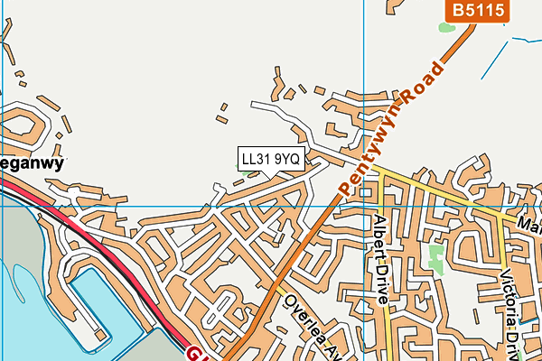 LL31 9YQ map - OS VectorMap District (Ordnance Survey)