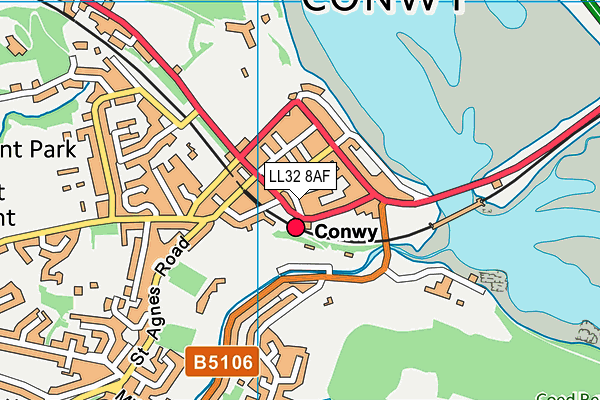 LL32 8AF map - OS VectorMap District (Ordnance Survey)