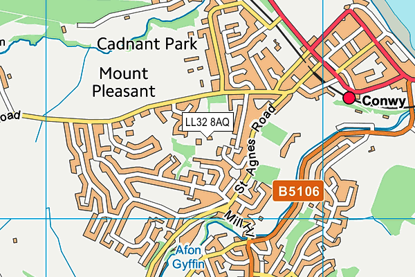 LL32 8AQ map - OS VectorMap District (Ordnance Survey)