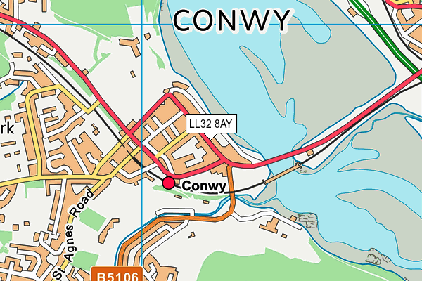 Map of THE CONWY BAKERY LIMITED at district scale