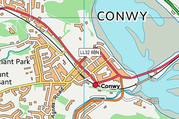 LL32 8BN map - OS VectorMap District (Ordnance Survey)