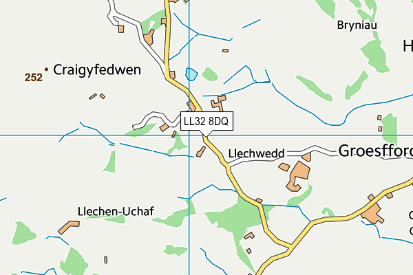 LL32 8DQ map - OS VectorMap District (Ordnance Survey)