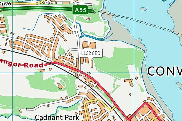 Ysgol Aberconwy map (LL32 8ED) - OS VectorMap District (Ordnance Survey)