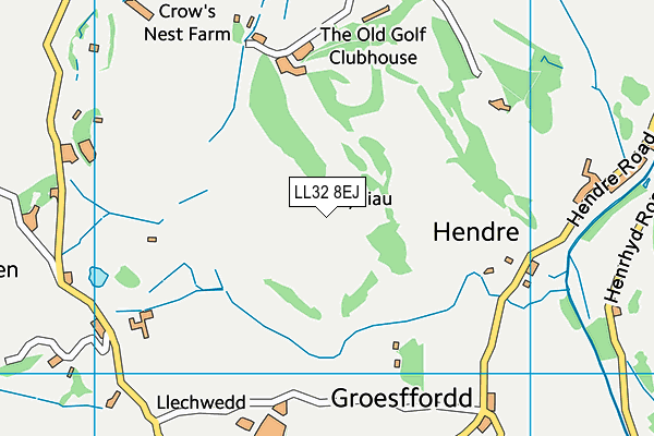 LL32 8EJ map - OS VectorMap District (Ordnance Survey)