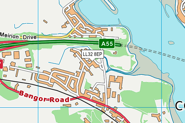Map of A55 PLUMBING AND HEATING LTD at district scale
