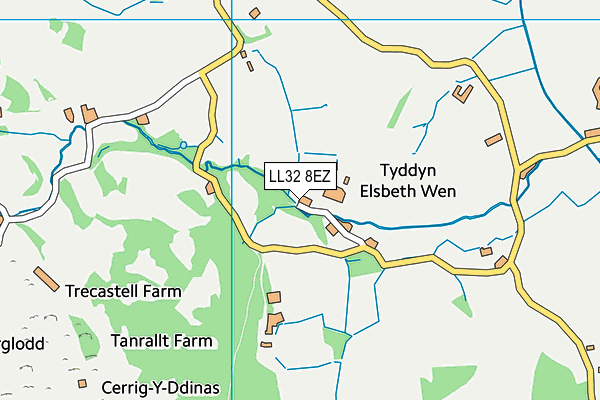 LL32 8EZ map - OS VectorMap District (Ordnance Survey)